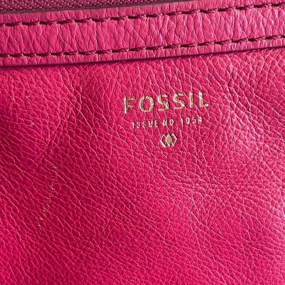 FOSSIL Magenta Leather SYDNEY Tote Bag Purse - Picture 15 of 16